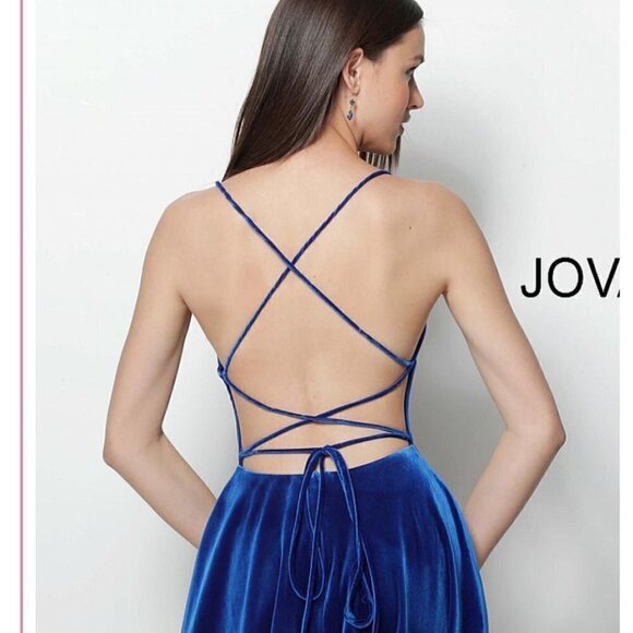 JOVANI Dress Cocktail Blue - Picture 10 of 10